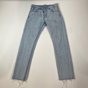 Levis Women's Orange Tag Jeans W25 Light Wash‎ Denim Frayed Hem Casual Style